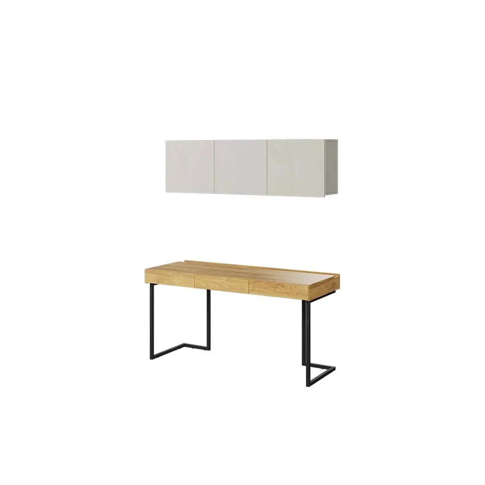 Meble młodzieżowe TEEN FLEX SET 10A silk flou/hikora naturalna