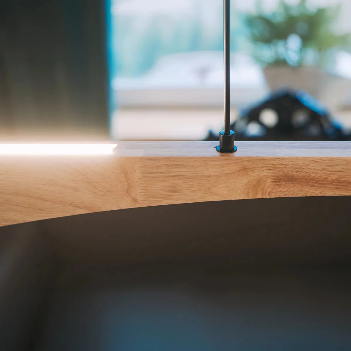 Lampa wisząca drewniana Hotaka No.2 120cm 3k ściemnialna z pilota Japandi - obrazek 5