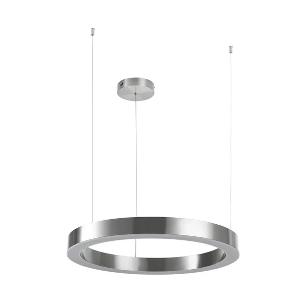 Lampa wisząca CIRCLE 60 cm - LED, ring nikiel szczotkowany