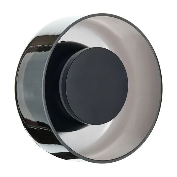 Lampa ścienna DONUT 18 cm - LED, szkło, szaro-czarna