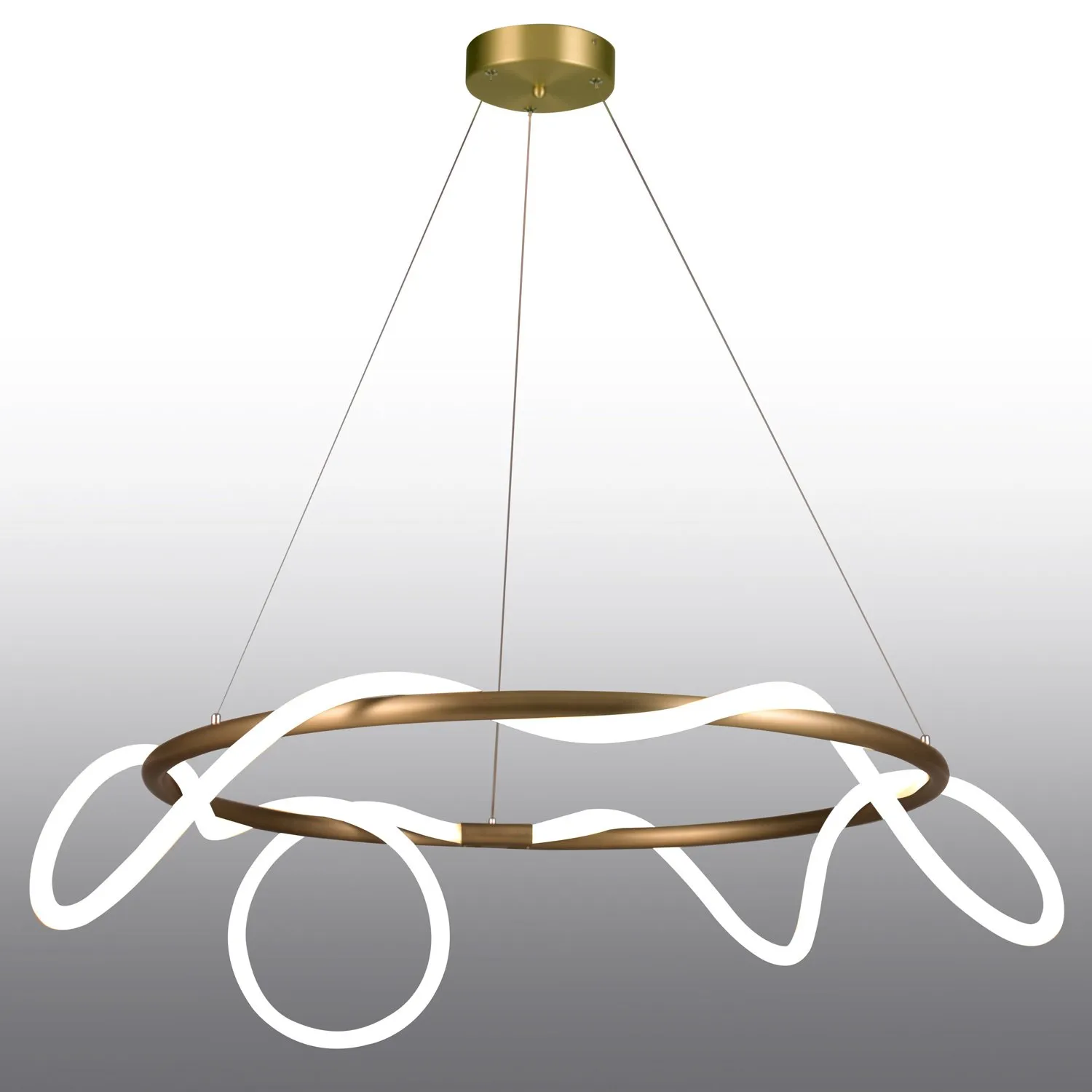 Lampa wisząca FANTASIA ROUND LED złota 60 cm - obrazek 4