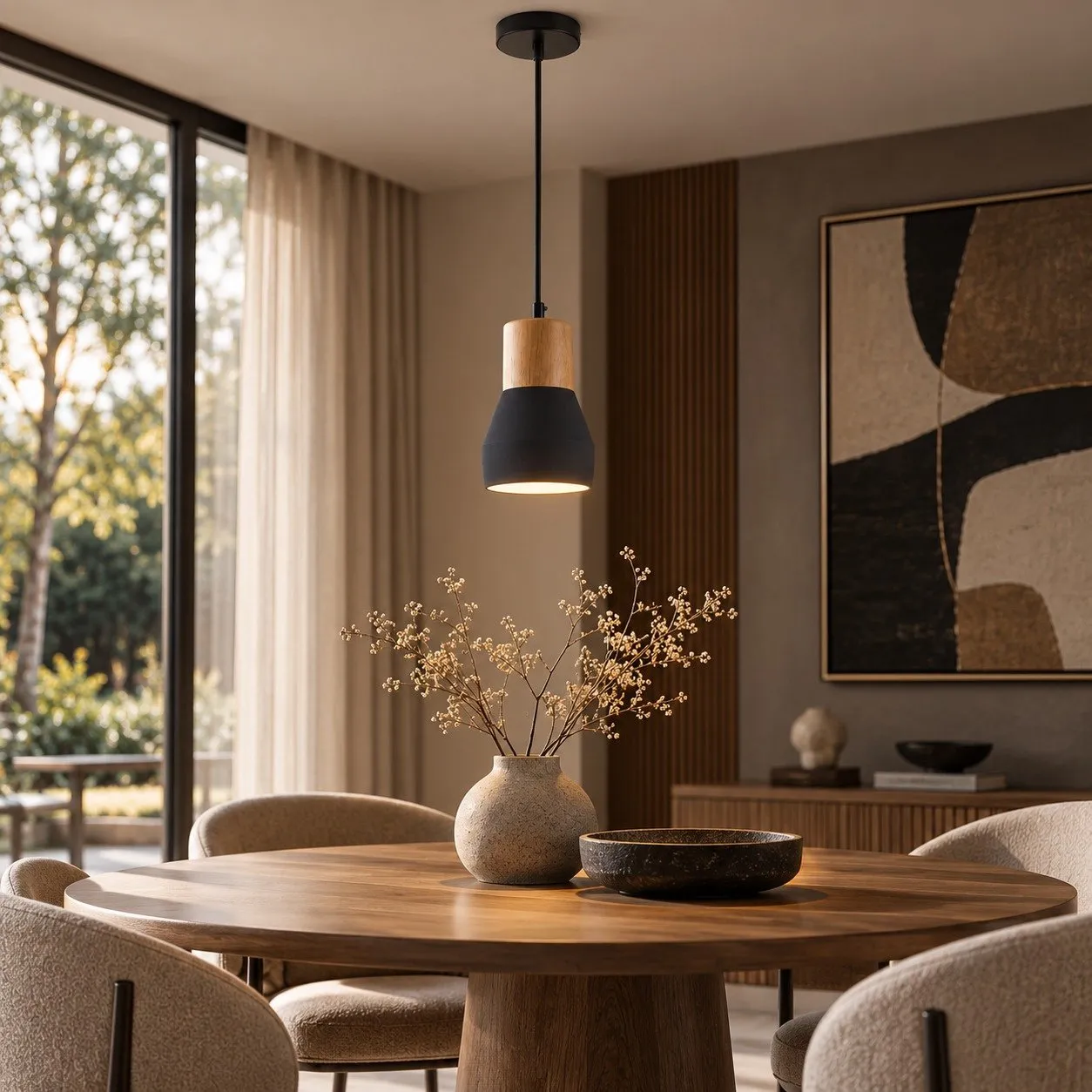 Lampa wisząca betonowa czarna 12 cm CONCRETE - obrazek 3