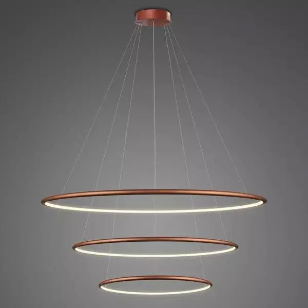 Lampa wisząca Ledowe Okręgi No.3 80cm 3k miedziana Dali