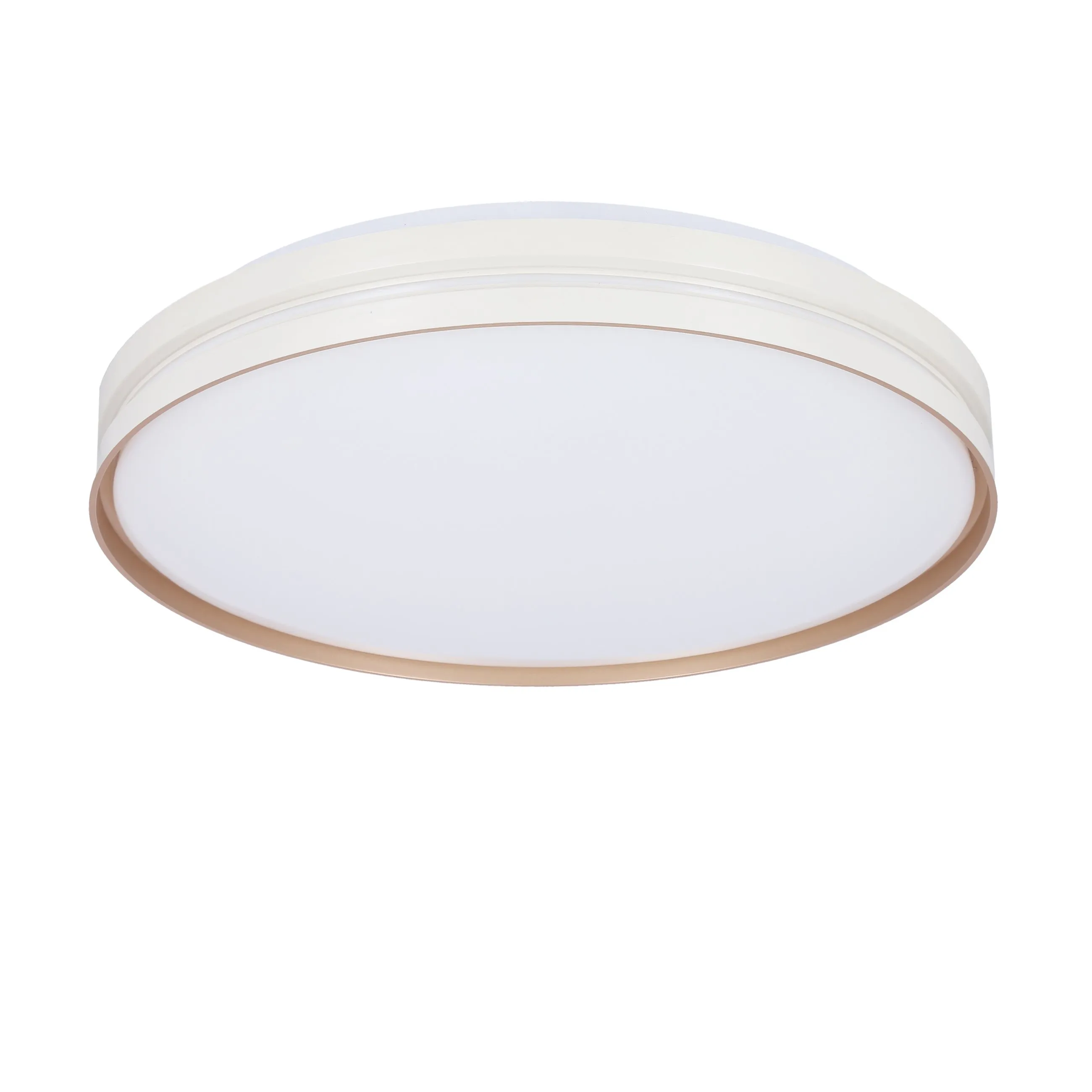 MONTANA LAMPA SUFITOWA PLAFON BIAŁY+ZŁOTY 24W LED 40 CM KLOSZ BIAŁY