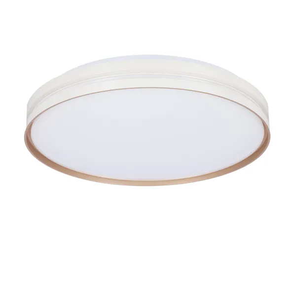 MONTANA LAMPA SUFITOWA PLAFON BIAŁY+ZŁOTY 24W LED 40 CM KLOSZ BIAŁY