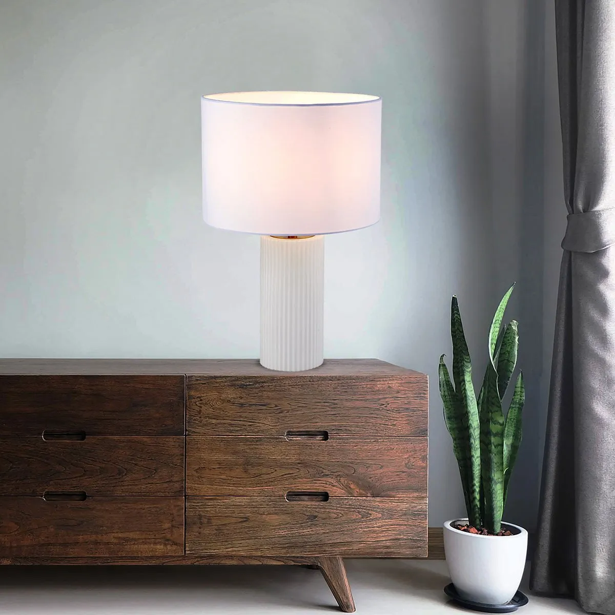 Lampa stołowa Tokio biała 1xE27 - obrazek 4