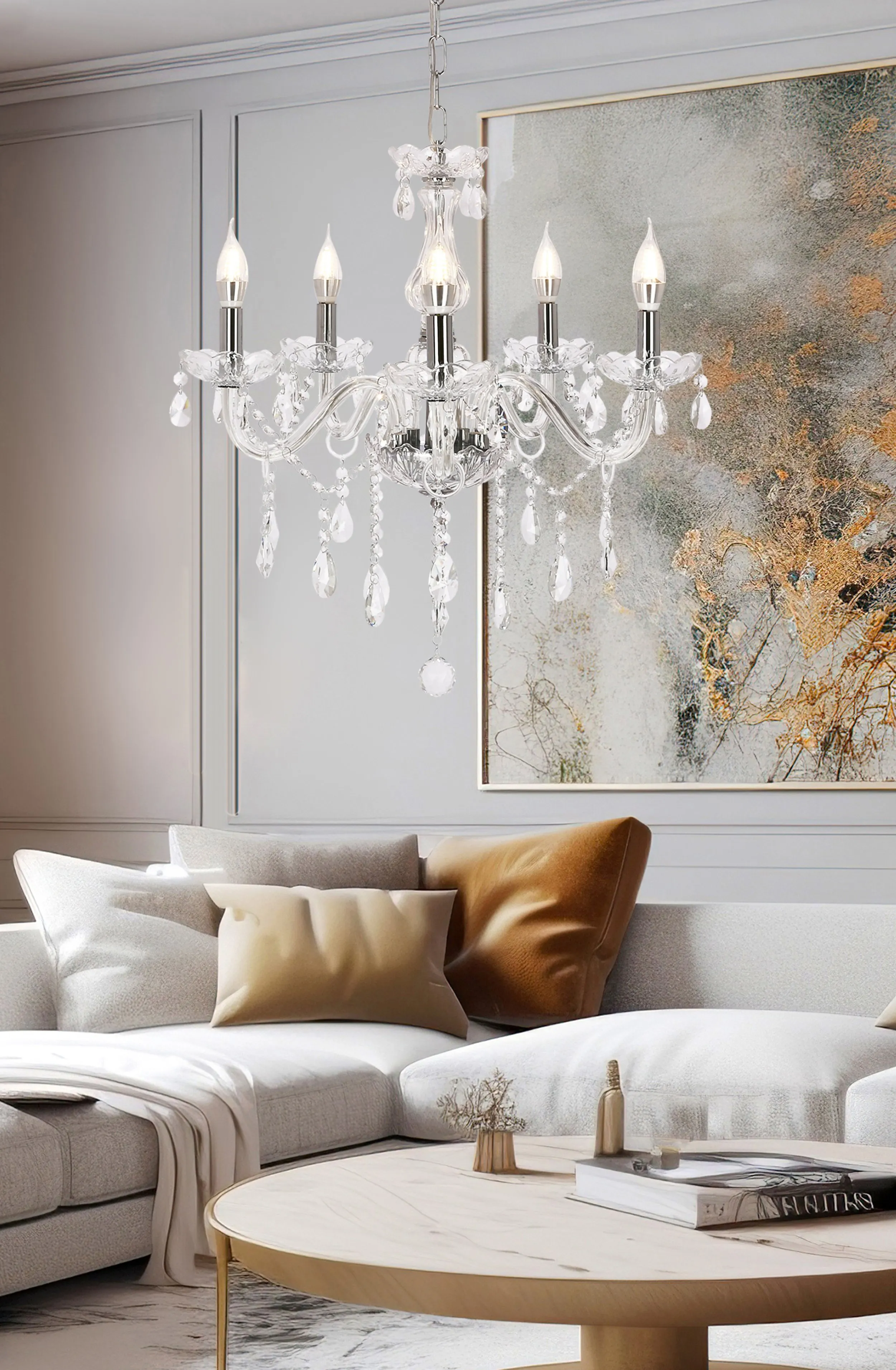 Cristallo lampa wisząca chromowy 5x40W E14 transparentny - obrazek 2