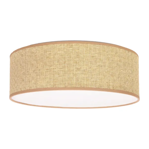 SFONDO lampa sufitowa beżowa 38 cm 2x40W E27 abażur liberica nowoczesna lampa sufitowa do salonu sypialni biura oświetlenie wnętrz