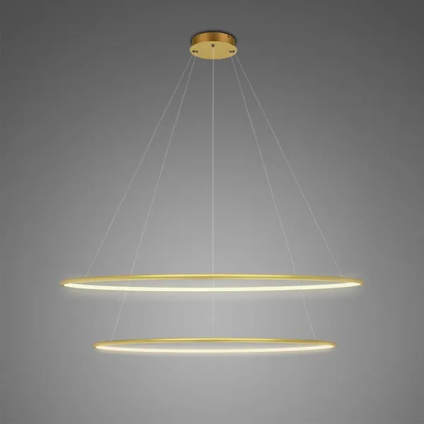 Lampa Ledowe Okręgi No.2 100cm 3k złota