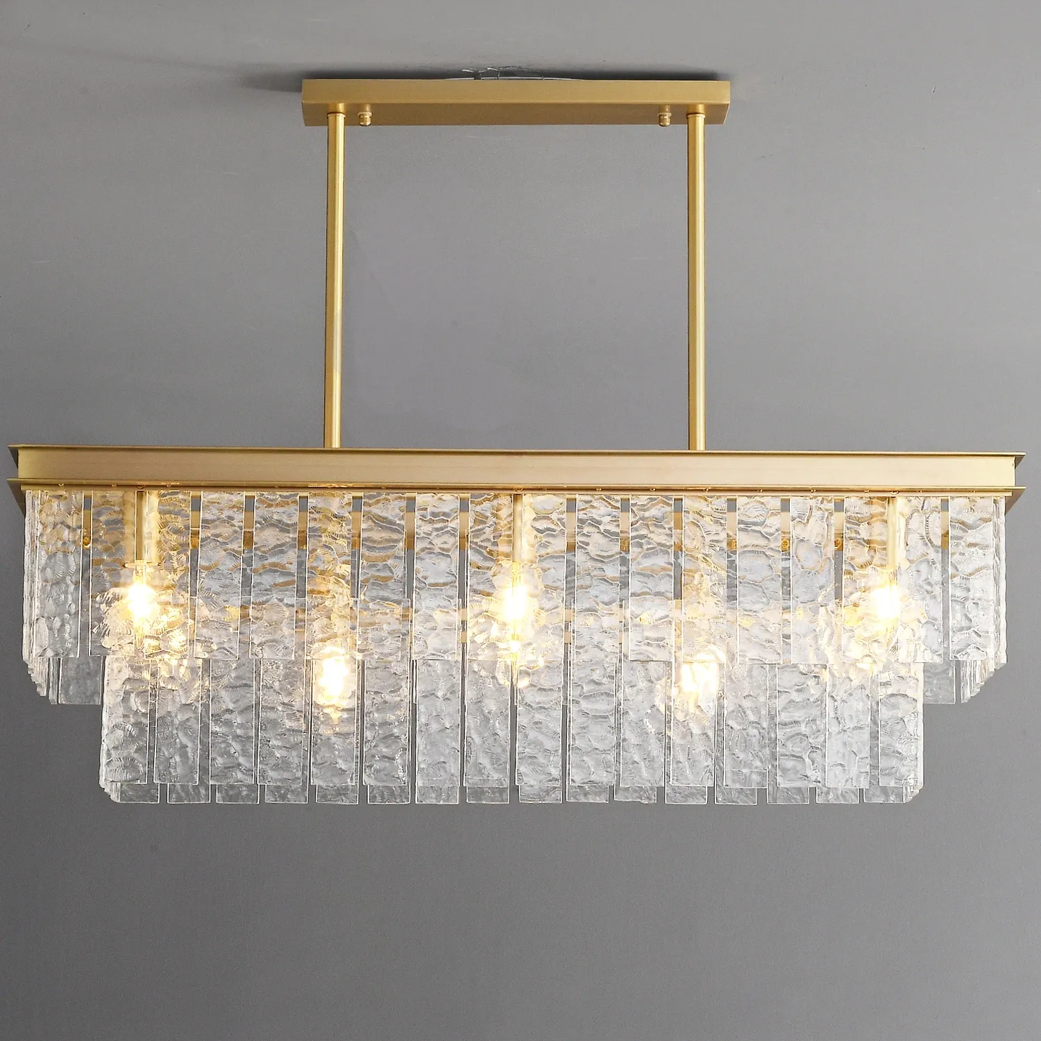 Lampa wisząca ICELAND 100 cm - mosiądz, szkło kryształowe - obrazek 3