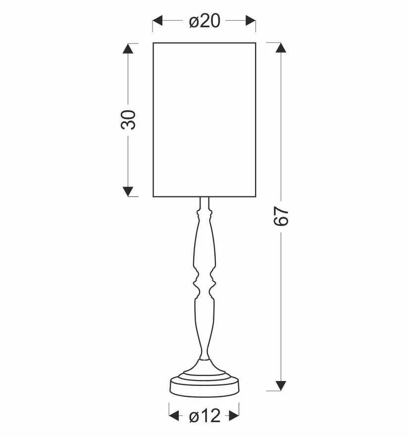 CARDINALE lampa sto³owa h-67 cm ciemny szary 1x40 E27 aba¿ur ciemny lniany - obrazek 5