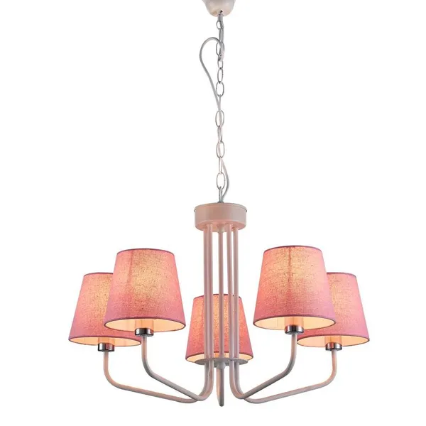 LAMPA WISZĄCA YORK 5 BIAŁY RÓŻOWY
