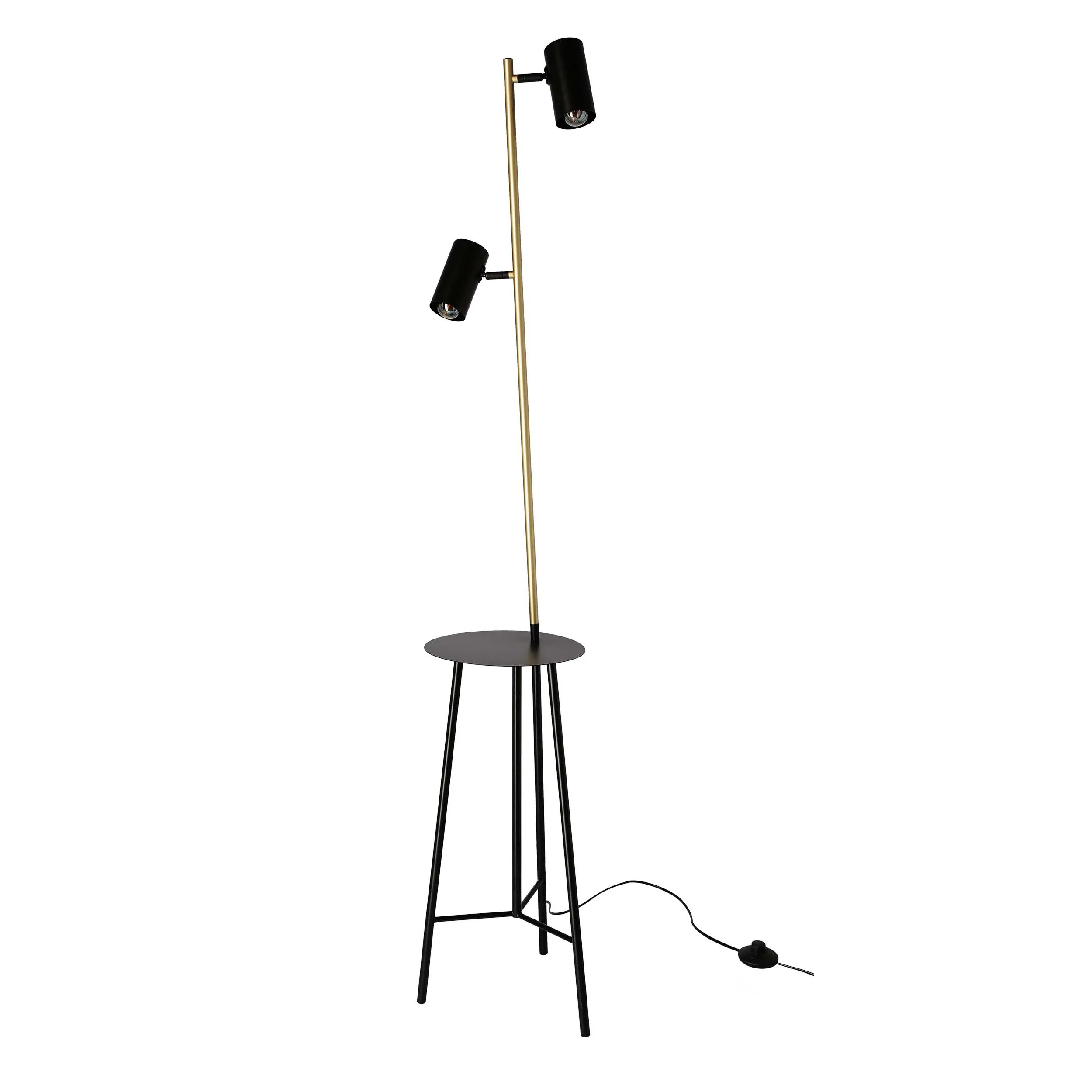 PERRET LAMPA PODŁOGOWA CZARNY+ZŁOTY MATOWY 2X15W GU10 KLOSZ CZARNY - obrazek 14