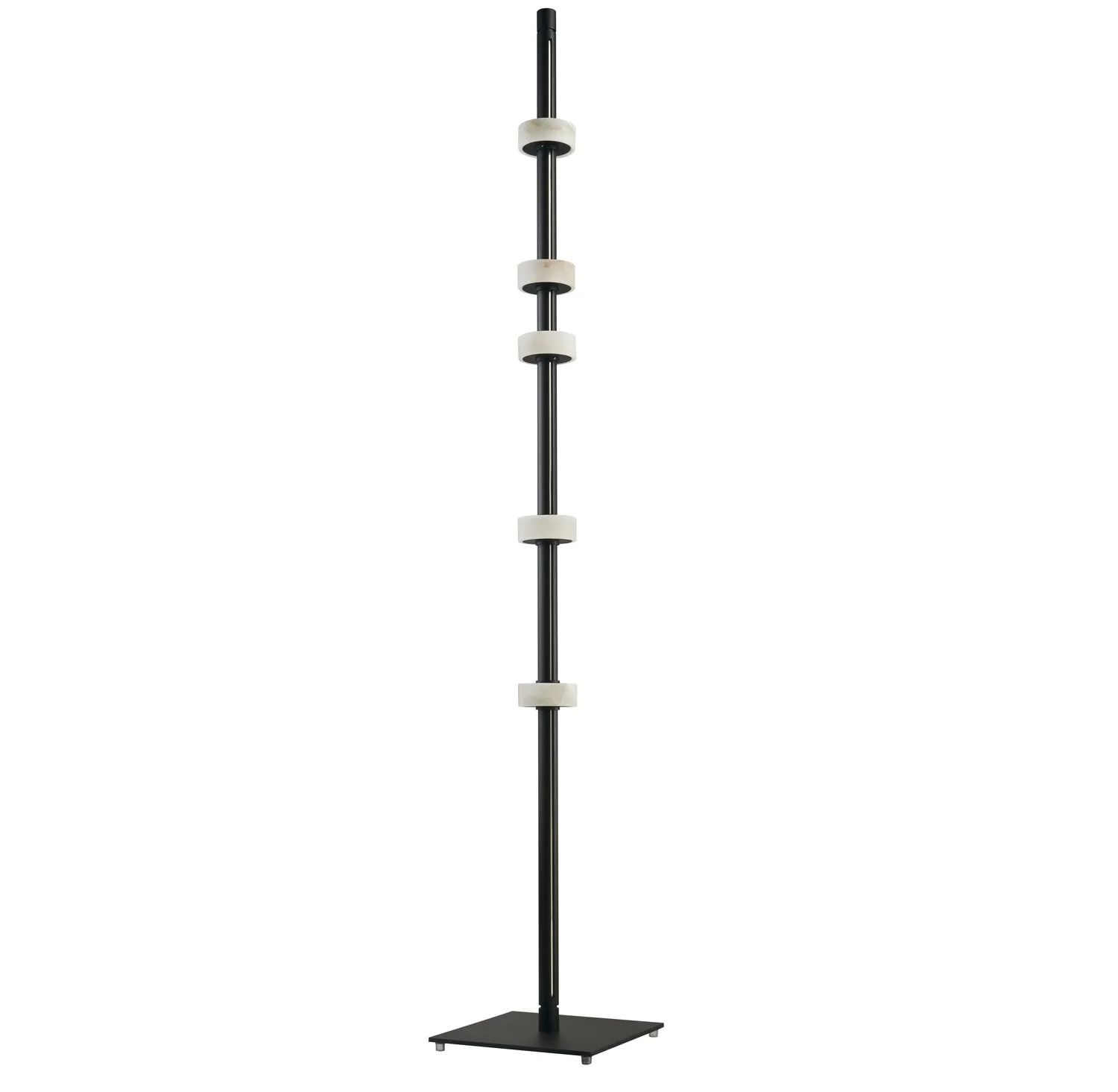 RINGO - smukła lampa podłogowa LED, metalowa, czarna, 182 cm - obrazek 3
