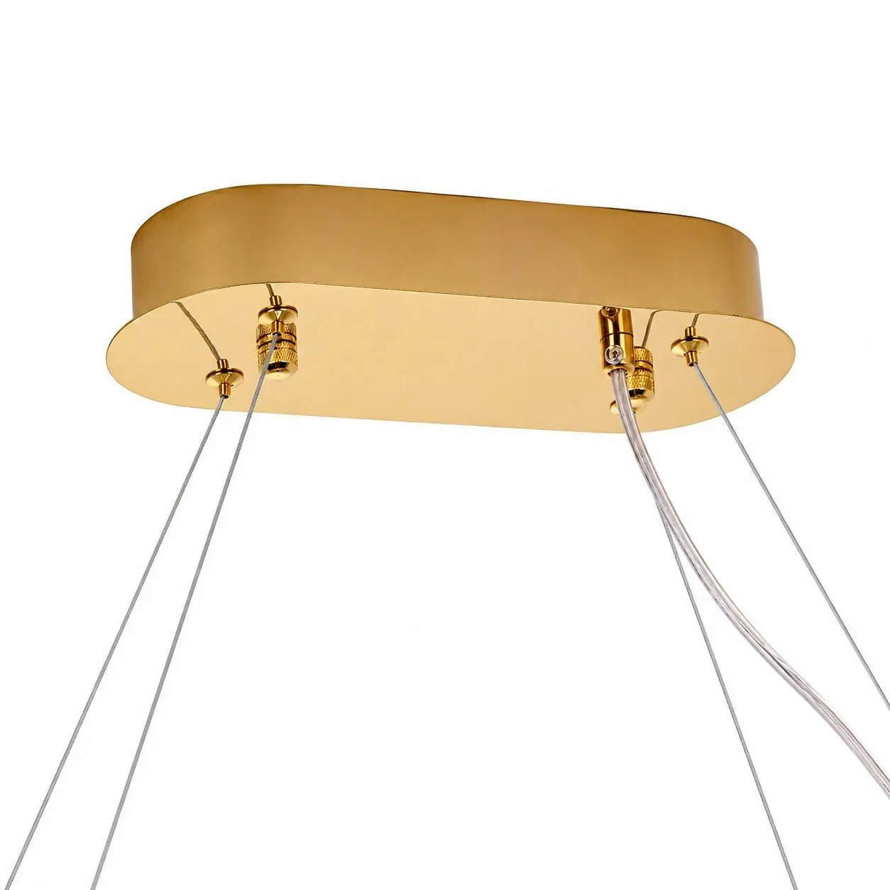 Lampa wisząca ADONIS 100 cm - żyrandol złoty z kryształami - obrazek 10