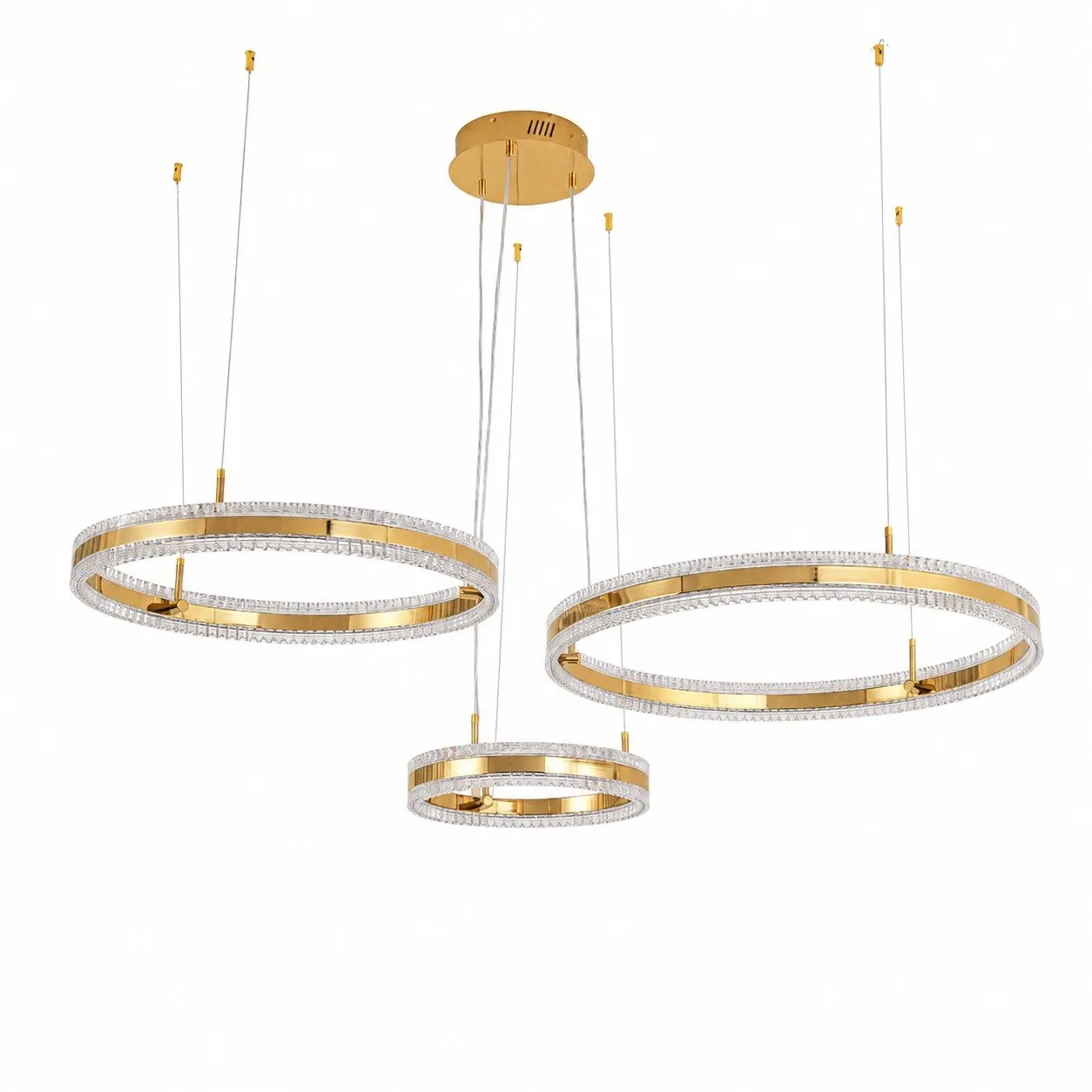 Lampa wisząca ARKADIA LED Trio 40/60/80 cm – złoty połysk - obrazek 8