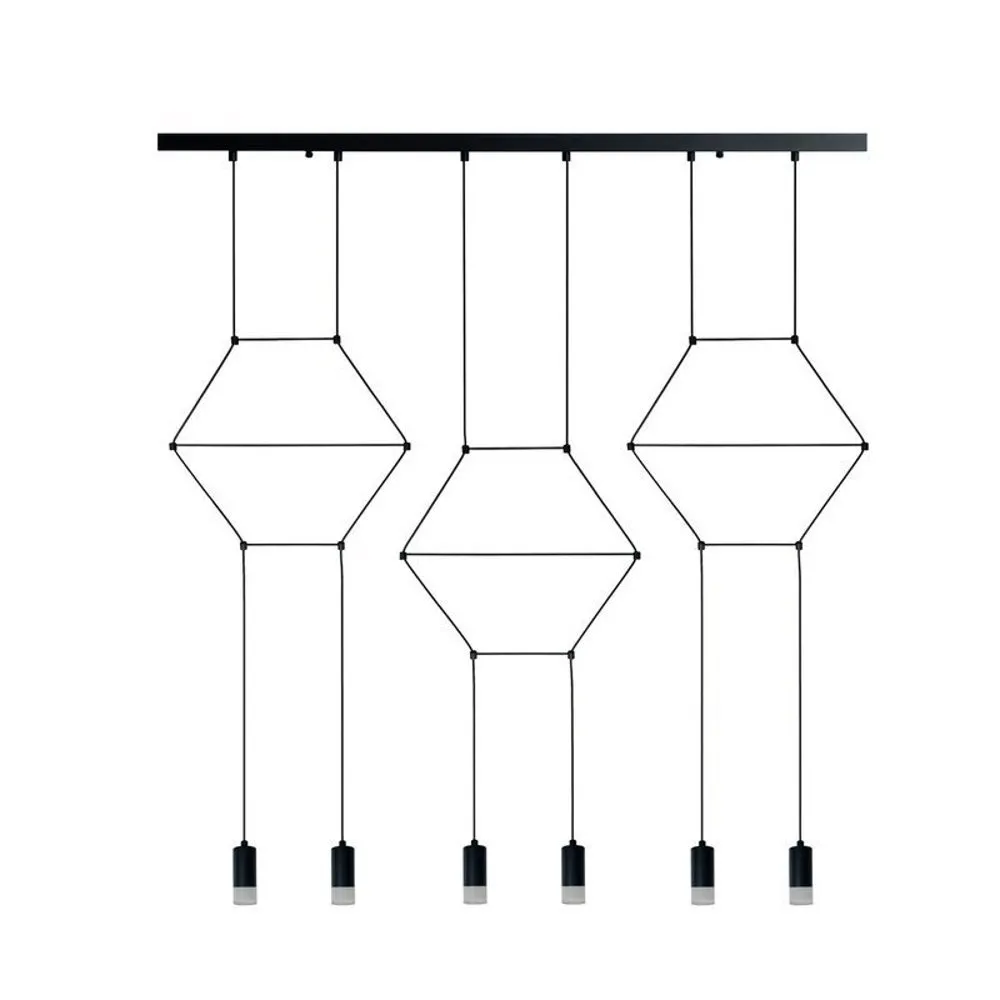 Lampa wisząca LINEA-6 LONG czarna 100 cm - obrazek 3