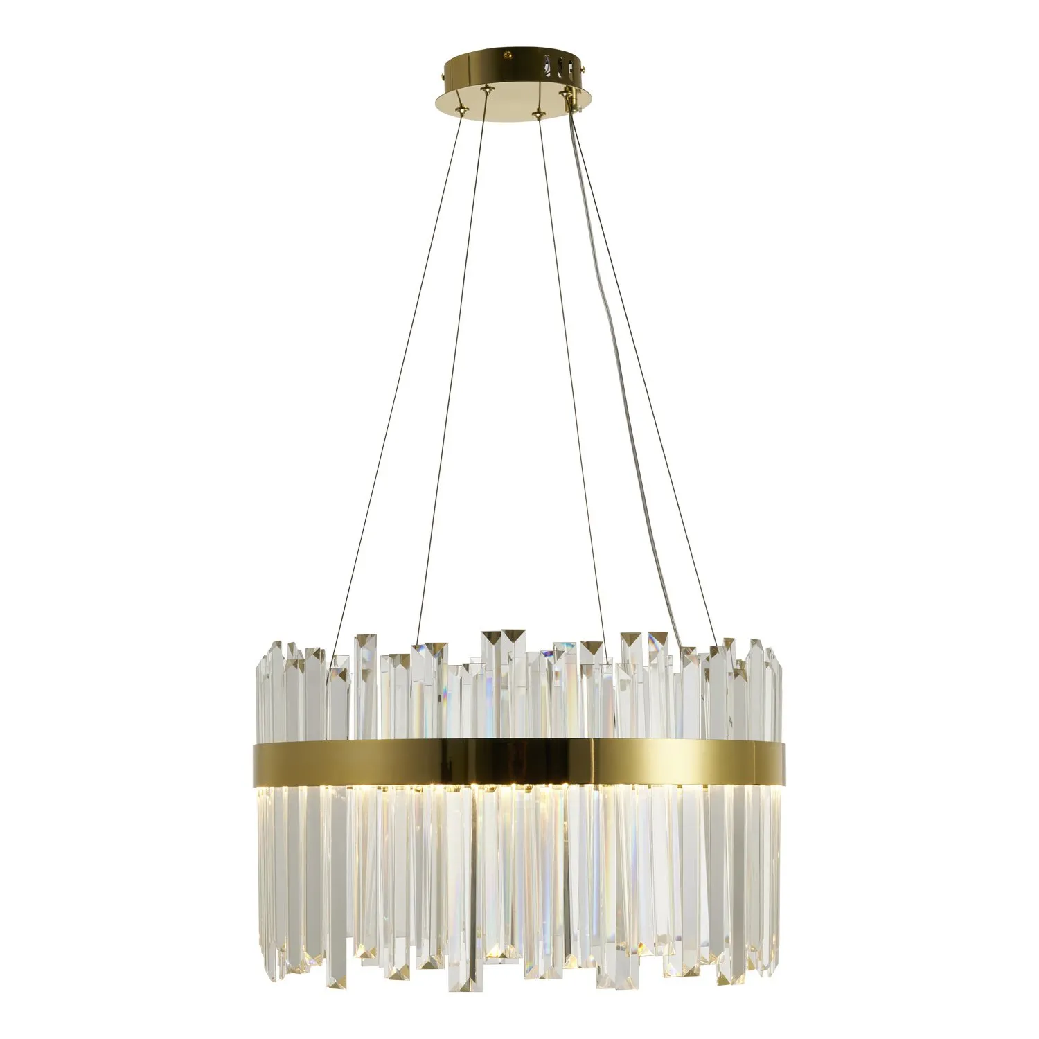 Lampa wisząca ROYAL LED kryształowa złota 50 cm - obrazek 3