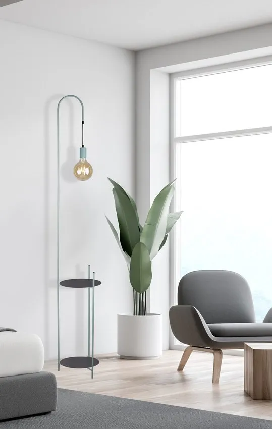 WALK LAMPA PODŁOGOWA CZARNY+ZIELONY 1X40W E27 - obrazek 6