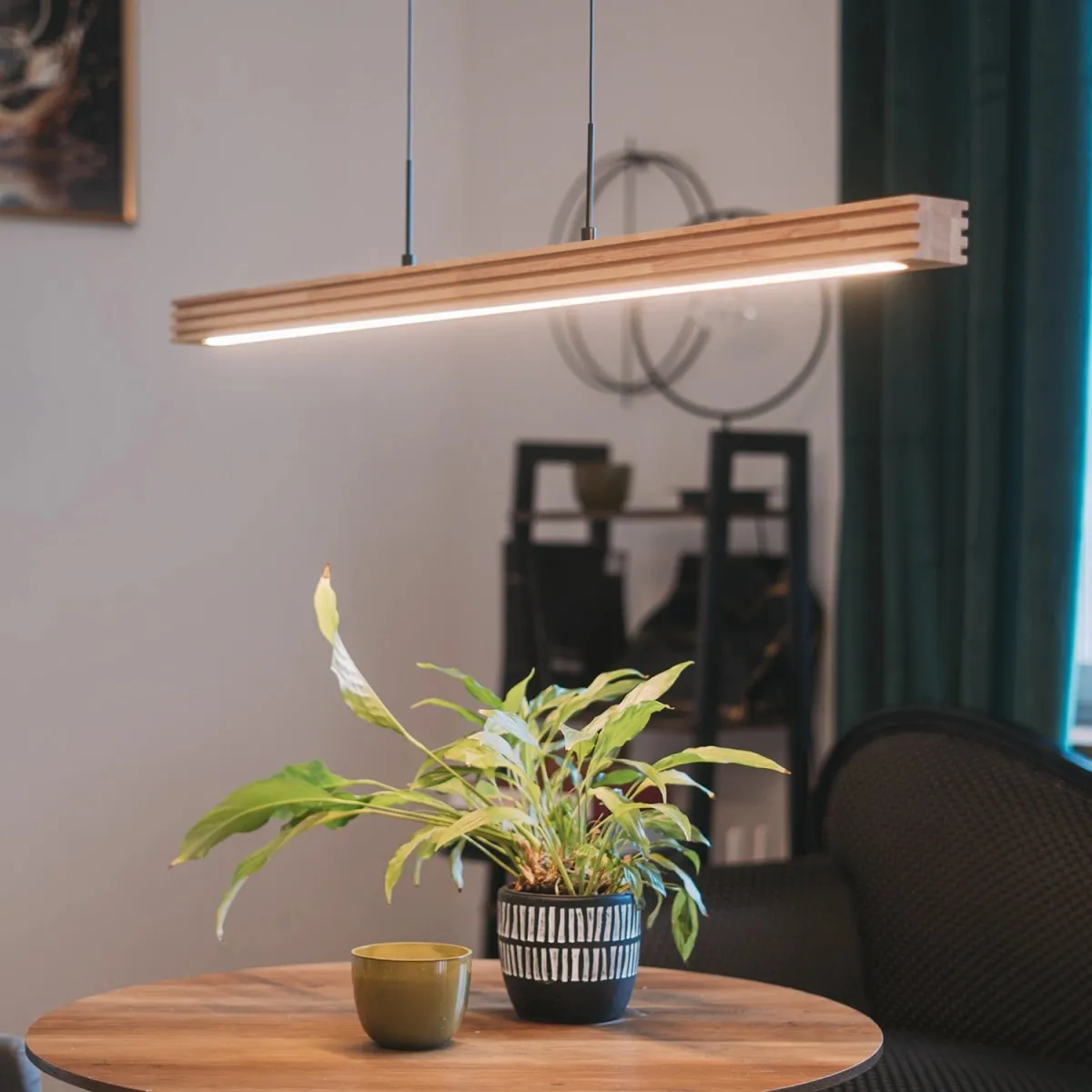 Lampa wisząca drewniana Hotaka No.1 120cm 3k Japandi - obrazek 6
