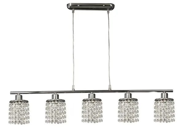 ROYAL LAMPA WISZĄCA 5X40W G9 CHROM+KRYSZTAŁKI