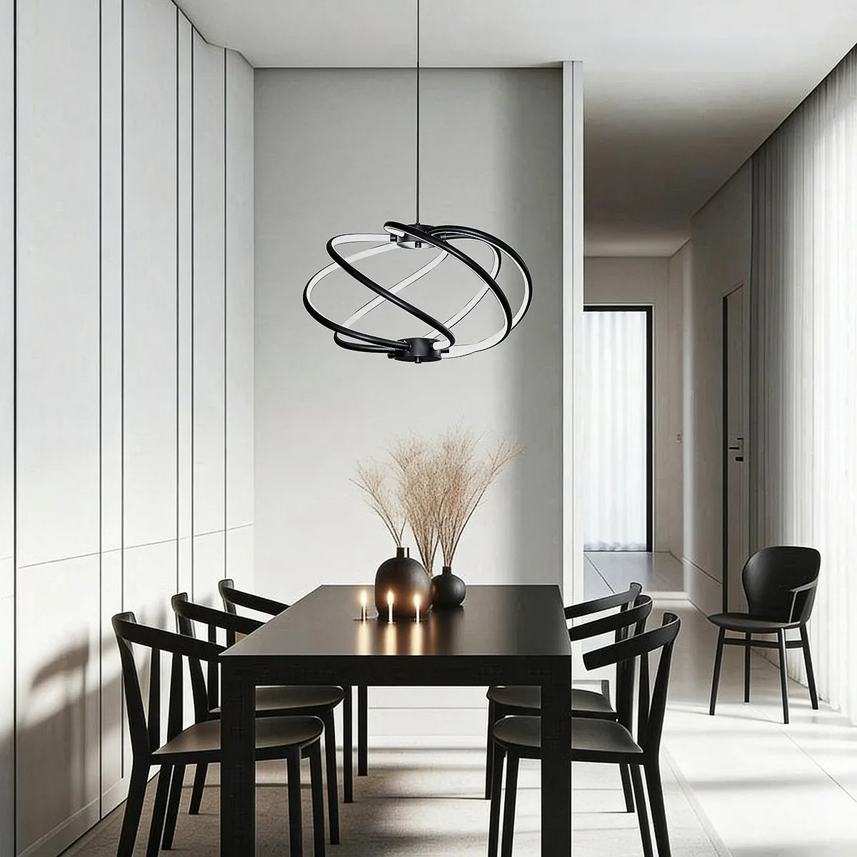 Lampa wisząca Kandor czarna LED CCT - obrazek 2