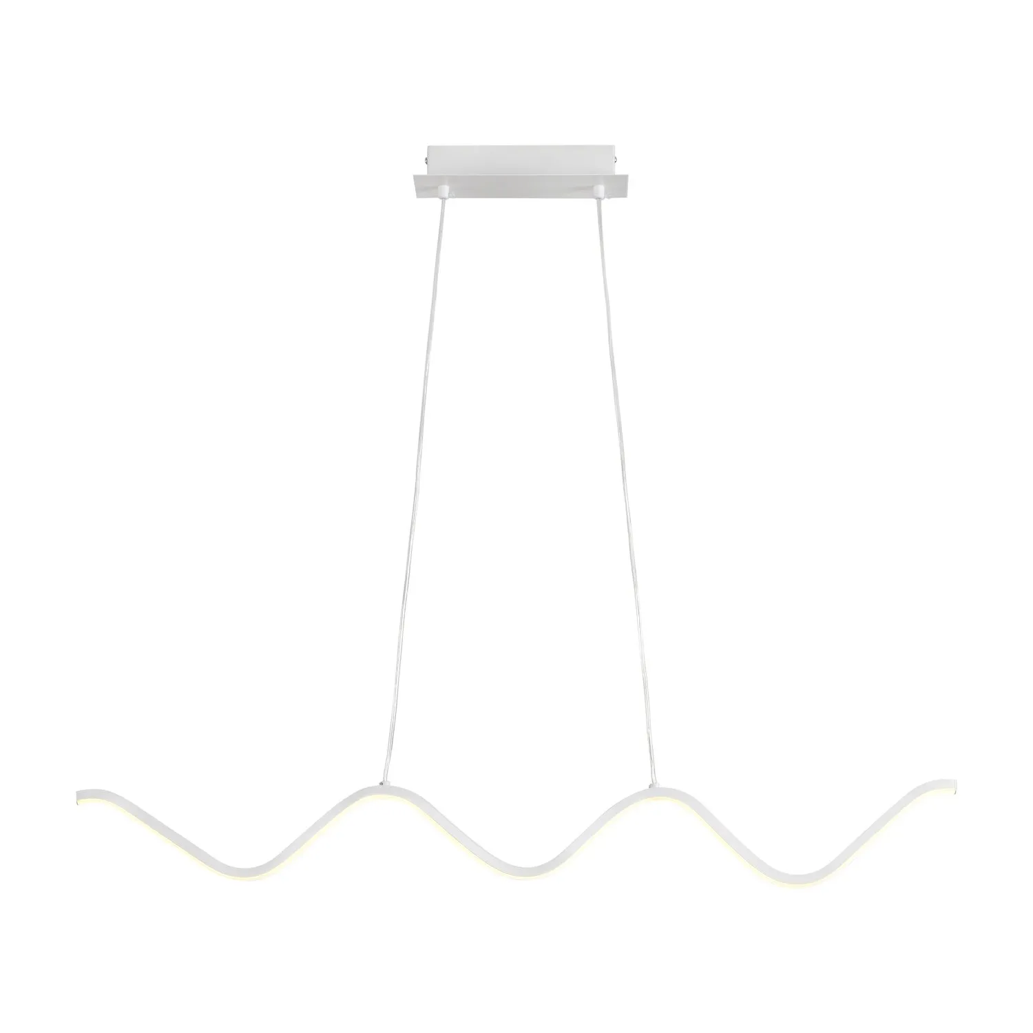 Lampa wisząca ZIGZAG 90 cm - LED, biała, falista listwa - obrazek 5