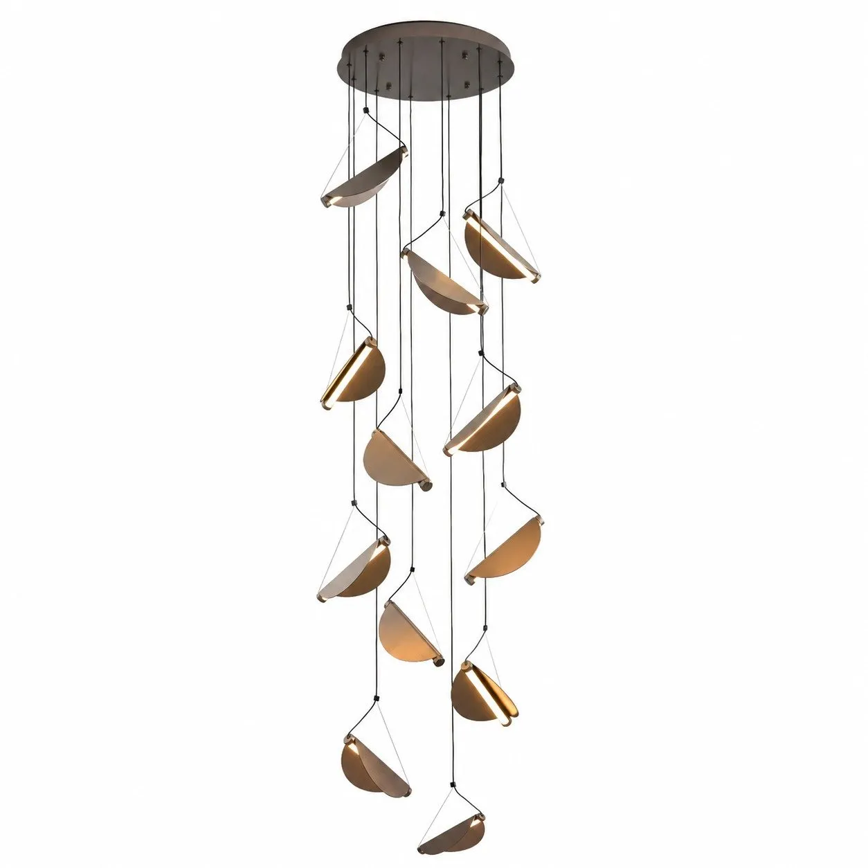 Lampa wisząca NAMI-12 kaskadowa LED do wysokich pomieszczeń 340 cm - obrazek 4