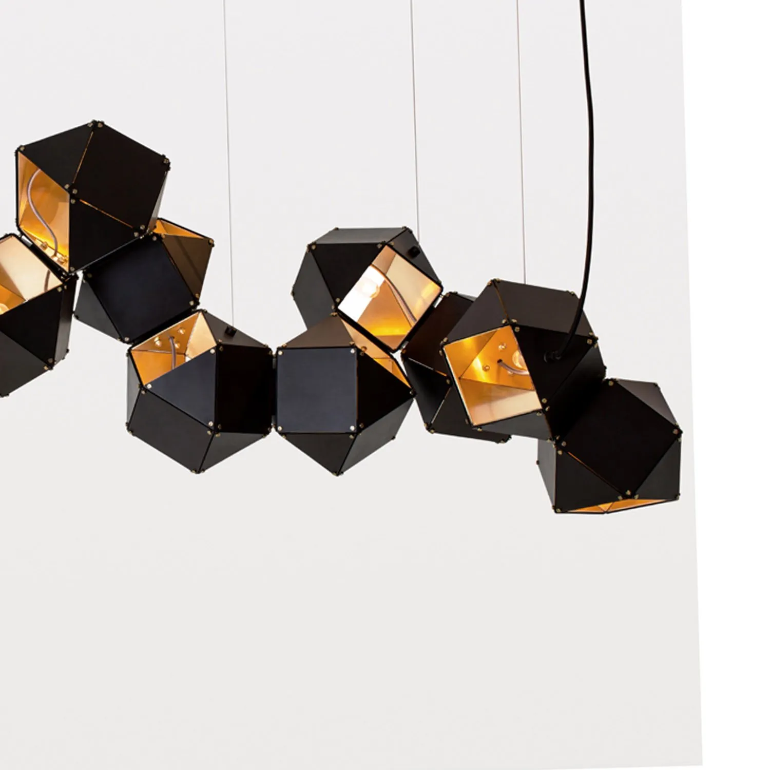 Lampa wisząca NEW GEOMETRY-14 czarno złota 142 cm - obrazek 2