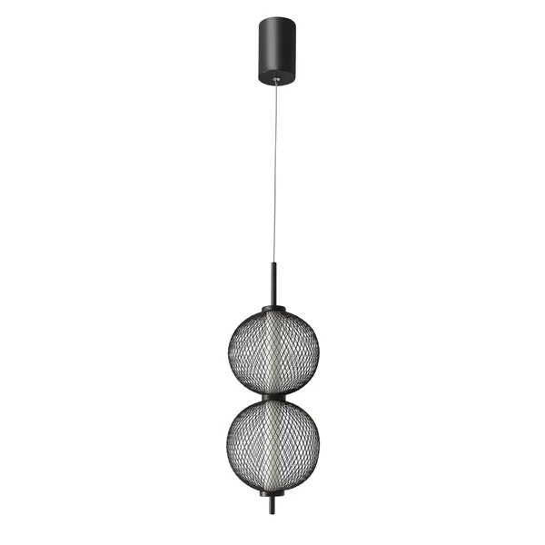 PUMA lampa wisząca 14cm czarny 10W LED 3000K klosz biały