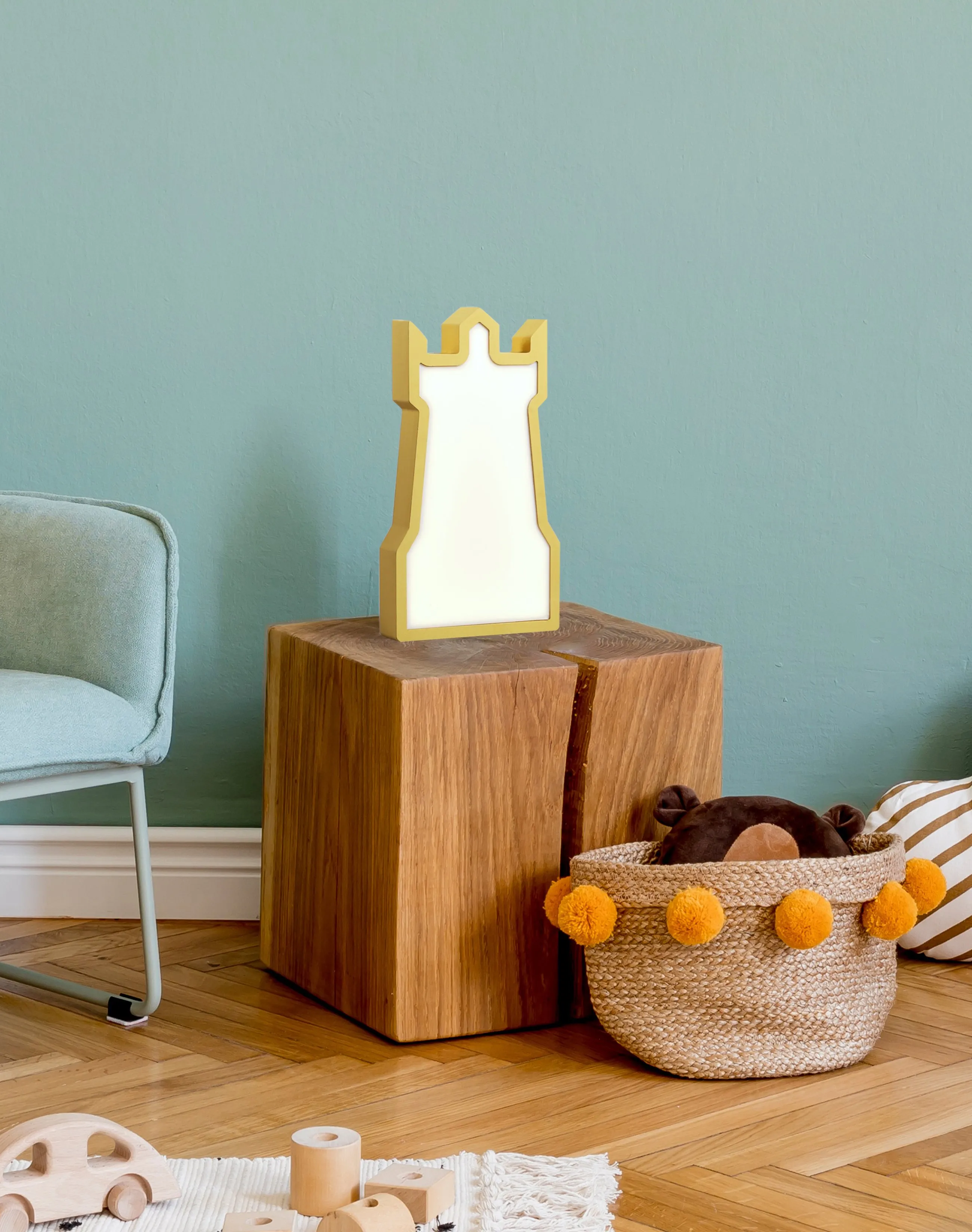 TOWER LAMPA STOŁOWA 11W LED 3000K IQ KIDS ZŁOTY - obrazek 2
