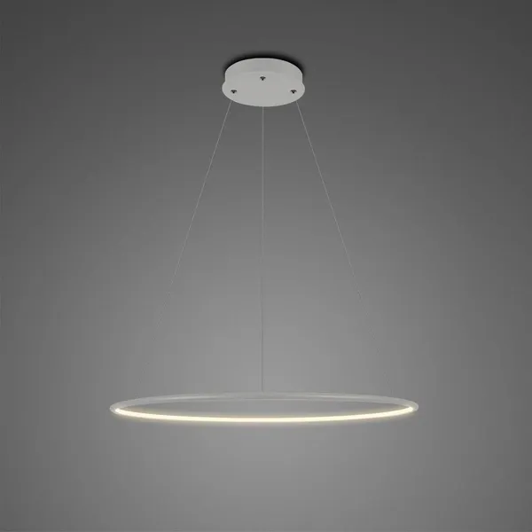 Lampa wisząca Ledowe Okręgi No.1 40cm 3k srebrna