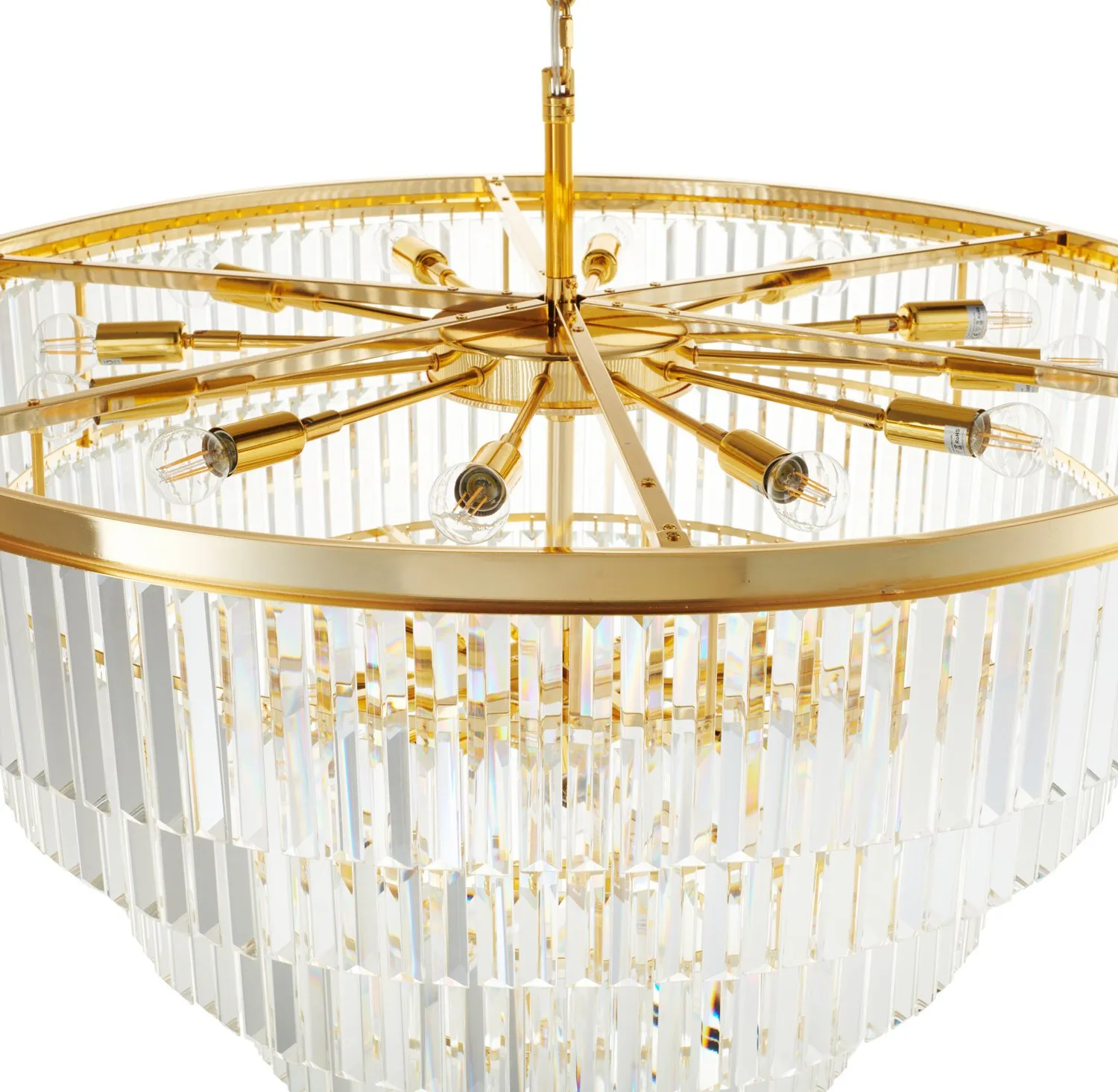 Lampa wisząca SPLENDORE 100 cm - żyrandol złoto-kryształowy - obrazek 11