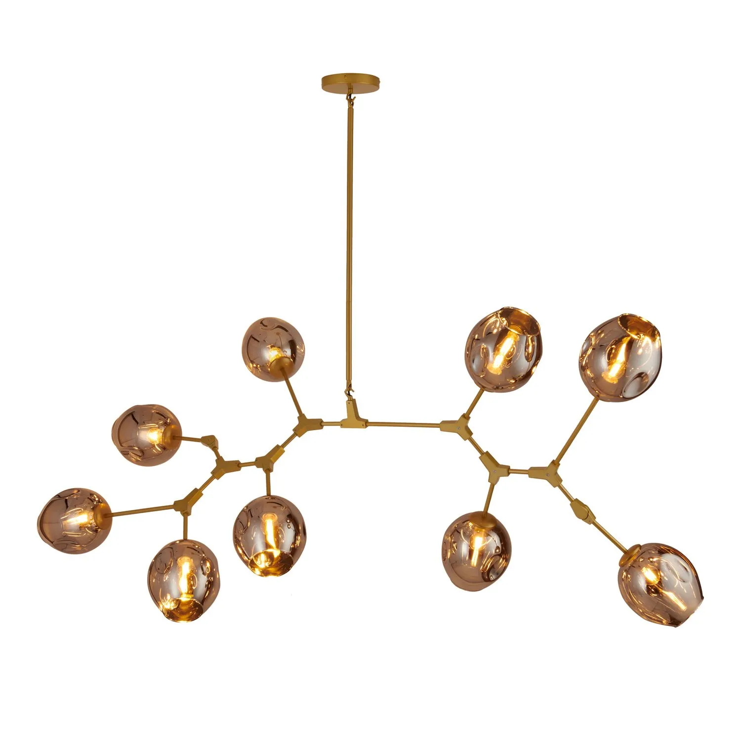 Lampa wisząca MODERN ORCHID-9 złoto szara 150 cm - obrazek 5