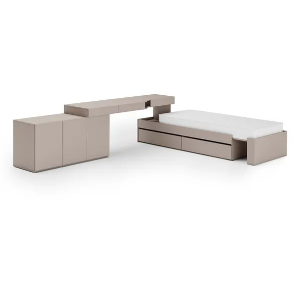 Meble młodzieżowe WOOW SET 01L szampański / clay grey