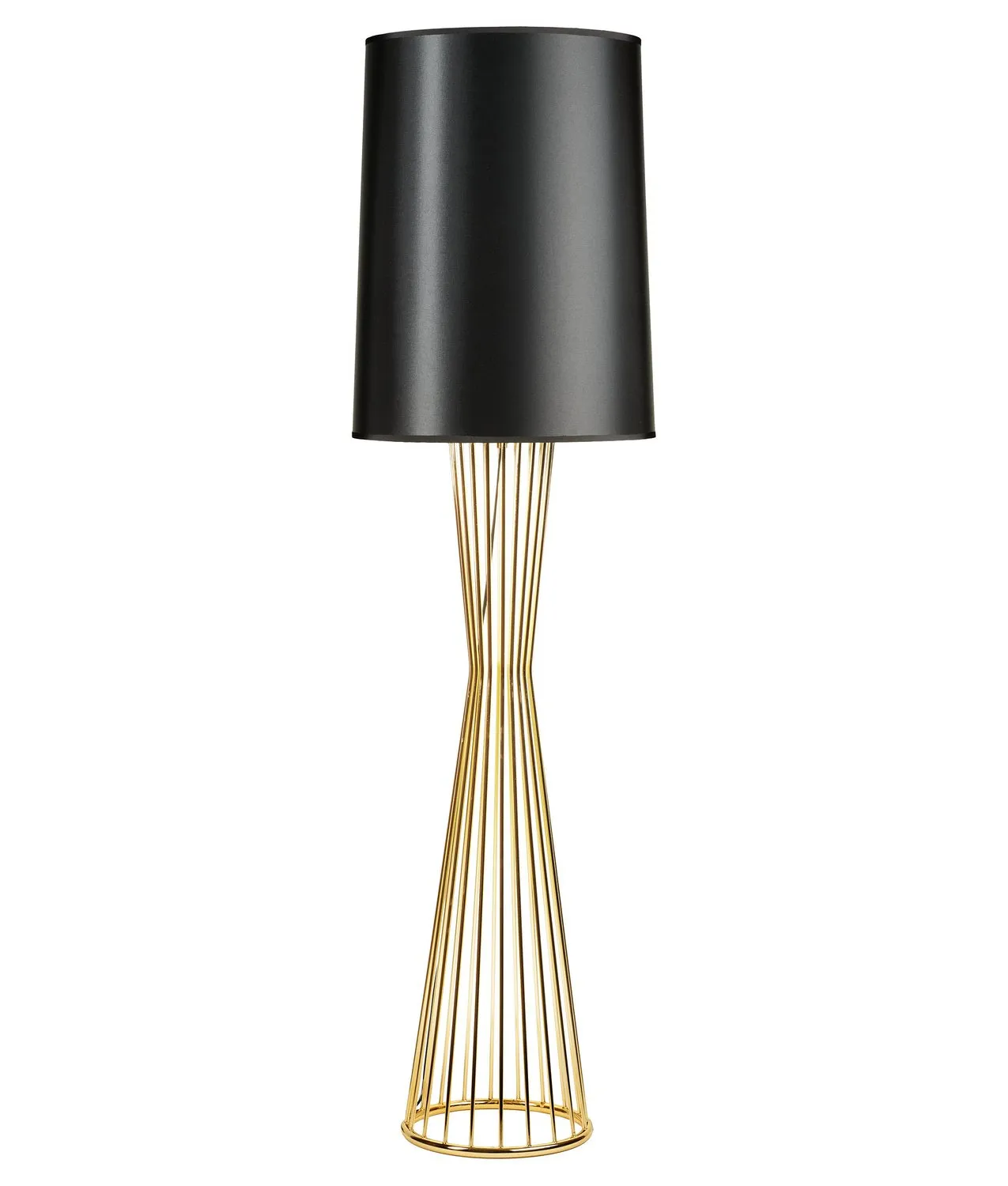 Lampa podłogowa FILO-1 czarno-złota, metalowa, E27, 145 cm - obrazek 3