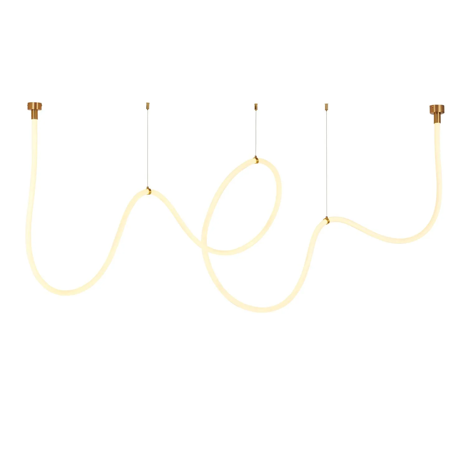 Lampa wisząca SNAKE LED wąż ledowy złota 500 cm - obrazek 8
