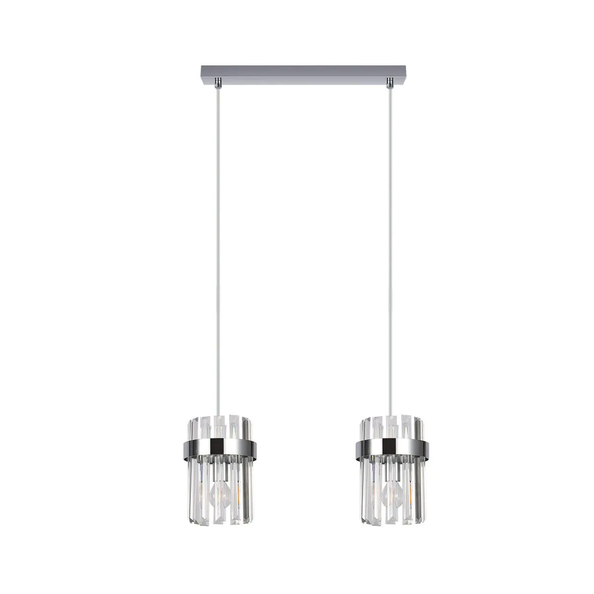 Lampa wisząca Vetro chrom 2xE14 - obrazek 5