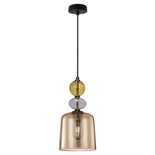 Lampa wisząca Tropea bursztynowa 1xE27