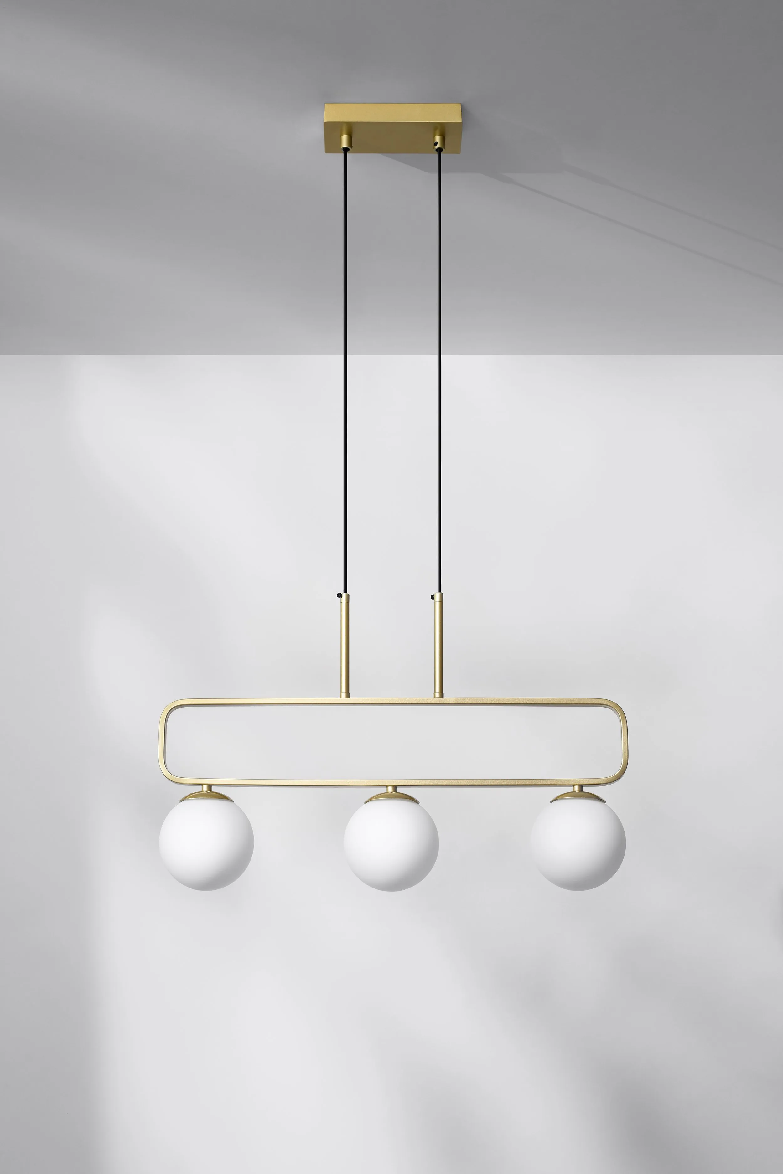 Jove lampa wisząca mosiądz 3x20w g9 klosz biały - obrazek 4