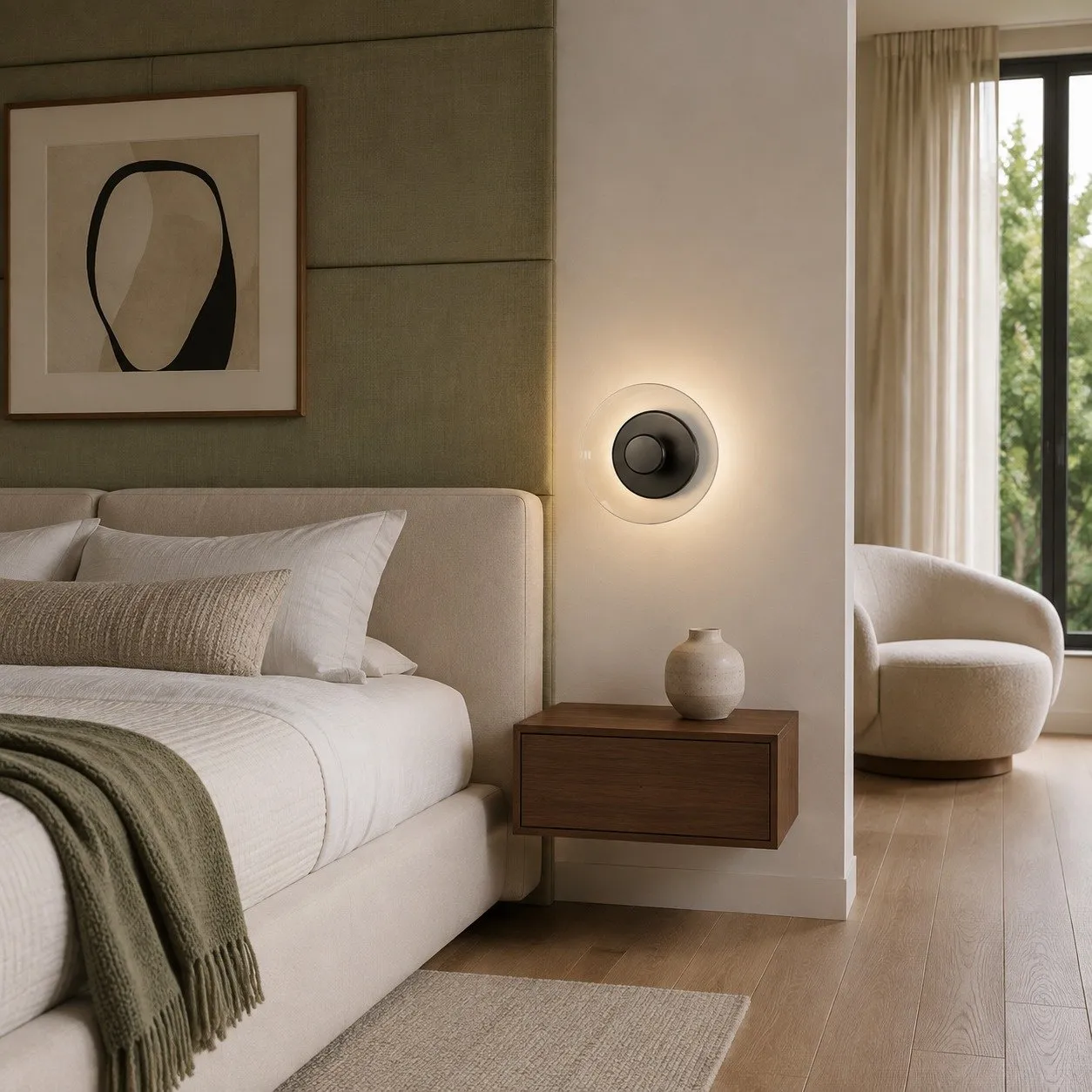 Lampa ścienna DISCO LED czarna 23 cm - obrazek 2