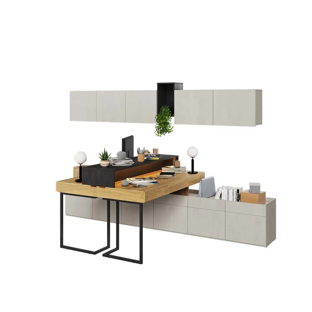 Meble młodzieżowe TEEN FLEX SET 04A silk flou/hikora naturalna - obrazek 2