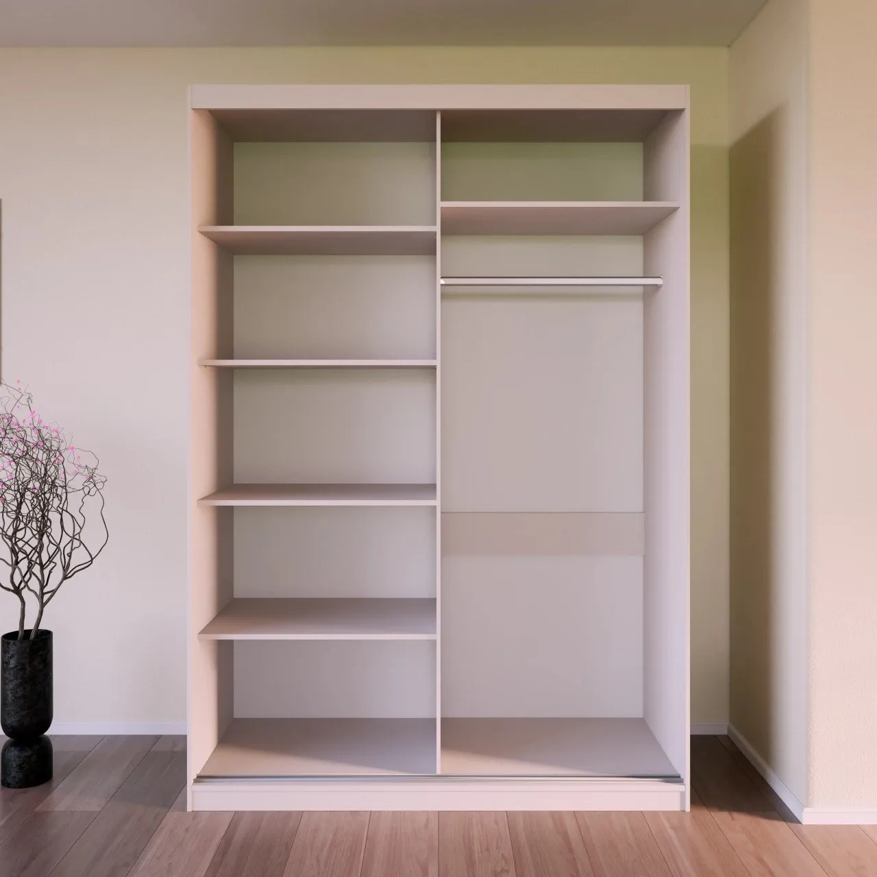 Szafa przesuwna z lustrem VALTURA 150cm kaszmir - obrazek 6
