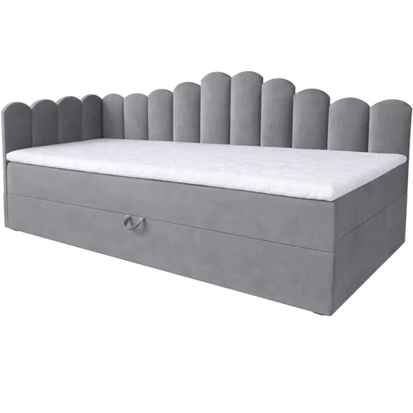 Łóżko dziecięce tapicerowane 80x200 NELA royal 115 lewe