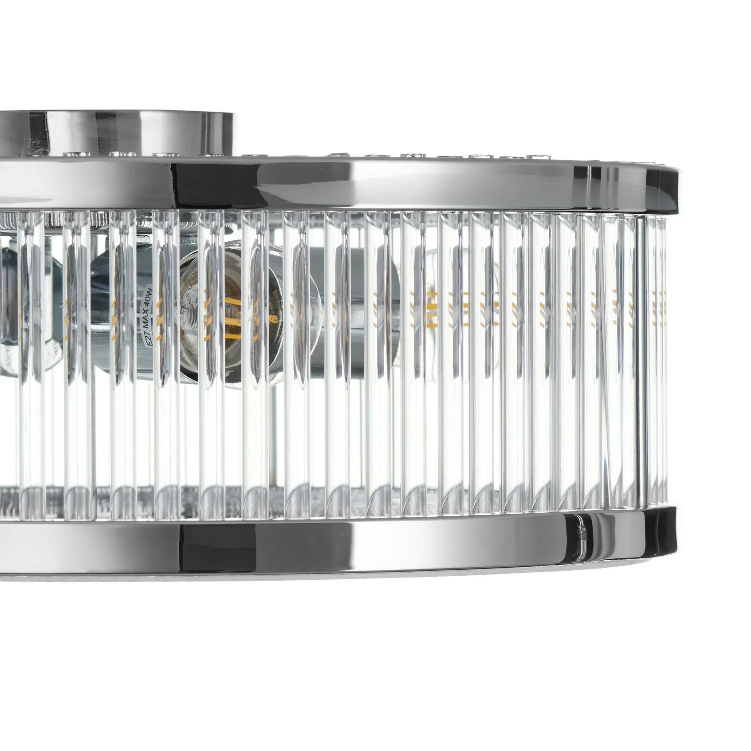 Plafon kryształowy MAGNUS 38 cm – chrom w połysku - obrazek 6