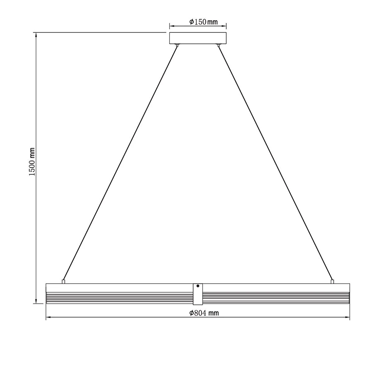 Lampa wisząca Plum Triangle 80 cm czarno-transparentna LED CCT - obrazek 10