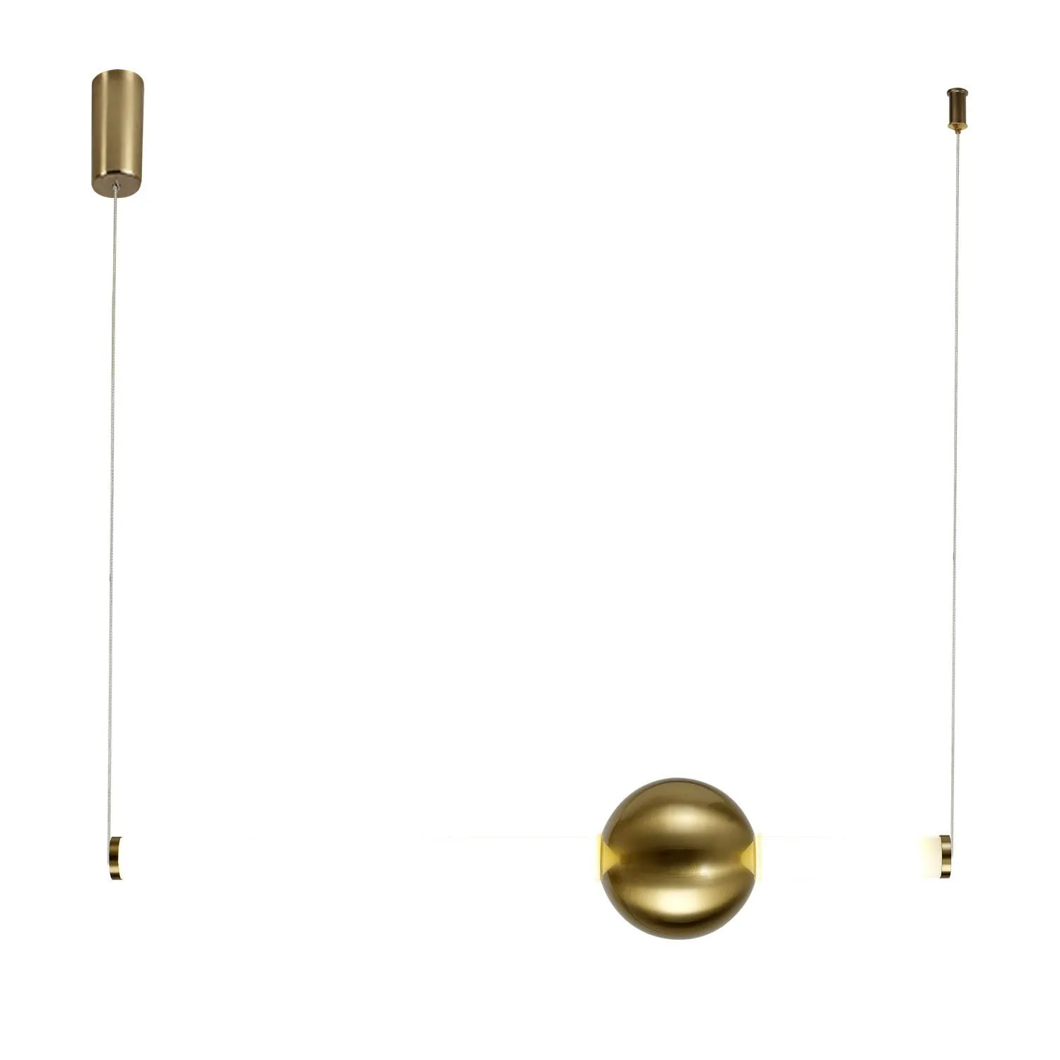 Lampa wisząca O-LINE 63 - LED, 63 cm, mosiądz